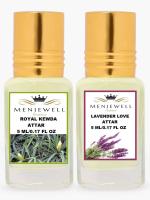 Menjewell Combo Pack Of 2PCs Attar(Royal Kewda 5Ml,Lavender Love 5Ml) 10ML Attar Perfume (Floral)