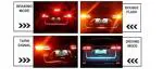 Kozdiko LED Ice Blue & Red DRL Brake with Side Turn Signal & Parking Boot Strip Light for Chevrolet Enjoy