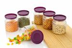 AMAR IMPEX Diamond Airtight Food Storage Containers Plastic Kitchen Storage Jars and Container Set, Kitchen Storage Container, Jar Set for Kitchen, Kitchen Storage Jars, Fridge Storage Containers 6pc (1100ML)