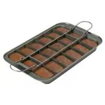 UniqueCartz Grey Metal Slice Solutions Brownie Pan Cutter