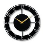 RAP CREATION Metallic Wall Clock for Home, Office, Living Room, Bedroom, Kids Room and Kitchen | Big Size Stylish Latest Home Decor | (Battery Included) (RCWC-36)