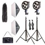 Harison Quadlux Mark Double Kit Fluorescent Light For Still and Video Softlight Portait Lighting Accepts 4 Led Lamps