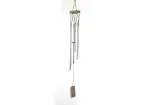 Tej Gifts Feng Shui Long Metal Wind Chime with 6 Silver Pipes for Positive Energy, Decorative Outdoor/Indoor Hanging Bells, Good Luck Chimes for Home/Balcony Decoration