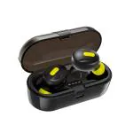 Wecool Black Yellow Moonwalk Mini In Ear Earbuds With Magnetic Charging Case