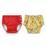 Chinmay Kids Combo of Baby Swim Diaper Waterproof Reusable Leakproof Adjustable Infant Pool Pant Boys Girls Swimsuit, Age Group - (4 months - 3 Years) | Red Alphabet Print