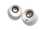 Creative Pebble V3 Minimalistic 2.0 USB-C Desktop Speakers with USB Audio, Clear Dialog Enhancement, Bluetooth 5.0, 8W RMS with 16W Peak Power, USB-A Converter Included (White)