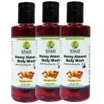 Khadi Natural Herbal Honey Almond Honey Body Wash For Men & Women Pack of 3|Khadi Body Wash|Body Wash|Body Shower Gel|Herbal Body Wash