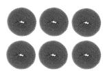 Dazz Look Donut Hair Bun Maker 3 Pieces Ring Style Bun Maker, Large Size(20 Gram), Black, Pack of 6