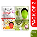 Purobio Mix Fruit & Kiwi Rubber Facial Mask, Set of 2