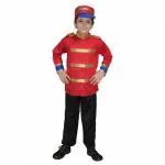 Kaku Fancy Dresses Polyester Mangal Pandey Costume For Boys For Republic Day & Independence Day | National Hero Freedom Fighter British Soldier Fancy Dress For Kids - 14-17 Years,Multicolor