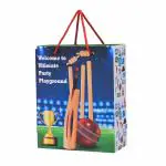 PPJ HAPPY BIRTHDAY CRICKET PARTY (CARTOON THEME) (10 Pcs.) PAPER CARRY BAG, 10 Inch X 8 Inch X 4 Inch RETURN GIFT/HAPPY BIRTHDAY/RETURN GIFTS/GIFTS/GIFT BAGS/GIFT COVERS (Pack of 10)