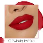 Flicka Lip Poetry Matte Lipstick Shade 01|Creamy Matte Texture Lip Color,Twinkle (Crimson Red) 4gm