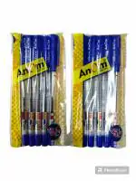 K. kataria eshop Elkos Anom Ball Pen (Blue) (5 pen per pkt )(Pack of 2 pkts)