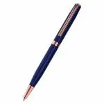 Intellio RHEIN Matte Blue & Rose Gold (24K Plated) Slim Ball Pen