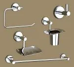 Abyss Combo Stainless Steel Grade Chrome 5 Pieces Bathroom Accessories Set