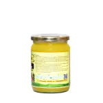 Organicbite Desi Rathi Cow A2 Ghee 500 ml. | Handchurned from Curd with Bilona Method | Grassfed,Traditional And Cultured A2 Ghee | Certified Shudh Lactose and Gluten free | Glass Jar
