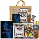 Swad You are Amazing Gift Hamper Set (Mixed Toffee & Rosted Saunf & Regular 25 Candies Packet Pachak Mukhwas Mouthfreshener, 25 Candy & 2 bottle) with Greeting Card & Jute Bag,Gift Item