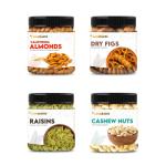 FARMCRAVES Premium Combo Pack, Whole Almond + Cashew + Raisin + Anjeer/Fig -500G each, Healthy Dry Fruit Snack Combo , Healthy and Nutritious , Rich in Vitamins Minerals , Perfect for Snacking