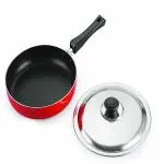 Swastik Housewares Non Stick Frying pan With Stainless Steel Lid 24 cm