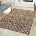 MRIC Collection Handmade Jute Carpet For Living Room Bedroom Dining Room Floor Carpet Size 5 x 8 Beige/Black Jute Rugs