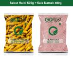Goshudh Kala Namak 400g & Haldi Sabut 500gm Combo Pack 900g