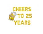 Festiko Cheers To 20th 21st 25th 30th 40th 50th 60th 70th 61Th 80th Birthday Balloon Letters Banner, Custom Any Number Balloons, 40Inch Cheers Balloons (Cheers To 30 Year, Silver)