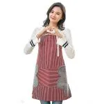 KATHIYAWADI Cooking Apron | Adjustable Waterproof Chef Apron with Pocket and 2 Side Coral Velvet Towels for Hands Wiping Quilt for Home Kitchen, Grill, Restaurant