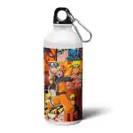 Morons White Aluminium Printed Naruto Anime Theme Sipper Water Bottle, 600 Ml