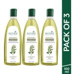 Biotique Bhringraj Therapeutic Hair Oil for Falling Hair Intensive Hair Regrowth Treatment, 100m (Pack of 3)