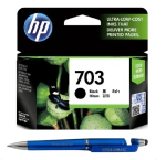 HP 703 Black Original Ink Advantage Cartridge With ITGLOBAL 3in1 Multi-Function Pen