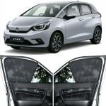 Able Zed Black Half Car Magnetic Sun Shade Curtains for Honda Jazz Old Set of 8 Pcs (Before 2015 Model)