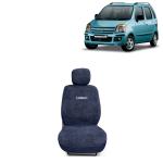 Kingsway Towel Fabric Car Seat Covers for Maruti Suzuki Wagon R, 2003 - 2010 Model, Material: 100% Cotton, Color : Grey, Complete Set of All Seats (Car Specific Front + Rear Seat Covers)