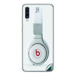 GADGETSWRAP Printed Vinyl Skin Sticker for Samsung Galaxy A70 - White Headphones