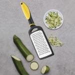 SIGNAMIO Cheese Grater - Cheese, Ginger, Garlic, Vegetables, Fruits - Protective Cover - ( Yellow )