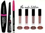 BUYTYA 3 in 1 Beauty Eyeliner, Mascara, Eyebrow Pencil and 4 Pieces Nude Edition Long Lasting Lipstick