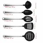 PALFREY 5 Pcs Kitchen Tool Set Nylon Heat-Resistant Nonstick Serving Spoon Spatula, Pasta Server, Deep Ladle, Turner Scoop Kitchen Serving Utensil Tools