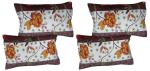 Gharsaaz Multicolor Printed Polycotton Pillow Covers Set of 4