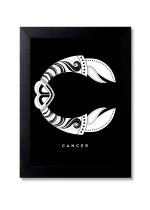Blue Nexus Beautiful Cancer Zodiac Sign Wall Poster with Wall Frame Room Art Painting Collection A4 size 10x13