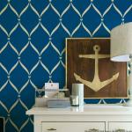 ARandNJ Ribbon Lattice DIY Reusable Design Polyvinyl Chloride Painting Wall Stencil 16 x 24 inch