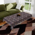 Kuber Industries Center Table Cover | PVC Table Cloth Cover | 4 Seater Table Cloth | Rangoli Table Cover | Table Protector | Table Cover for Center Table | 40x60 Inch | CTC | Black