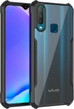 XOVO Back Cover for Vivo Y11 (Transparent, Dual Protection, Pack of 1)