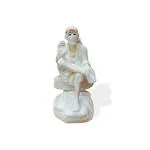 Sai Amrut White Stone Marble Shirdi Baba Idol Statue