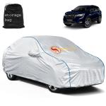 Automozexo Waterproof Car Cover for Mahindra XUV 700 with Mirror Pocket Anti Dust, Waterproof, Triple Stitched Fabric with Pipein Design, Elastic Hem Car Body Cover for Mahindra XUV 700