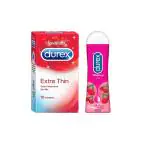 DUREX Pleasure Pack Extra Thin 10s-3n and Cherry Lube 50ml