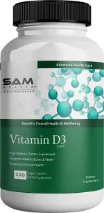 Sam Health Vitamin D3 400Iu - 120 Capsules