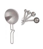 Urban Buy Aluminium Tadka Pan With Stainless Steel Measuring Spoons and Multicolour, Pack of 2