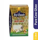 Brij Gwala Desi Cow Ghee |Made Traditionally from Curd |Pure Cow Ghee for Better Digestion and Immunity | 1Ltr Tetra Pack