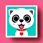 Love Creation 12x18 Size poster print for creative wall art- precious-pooch-digital-watercolor-portrait-8198(Non Sticker)