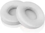 SYGA Extra Thick Replacement Earpads for Beats Solo 2 & 3 - Ear Pads for Beats Solo 2 & 3 Wireless ON-Ear Headphones - Soft Leather, Luxury Memory Foam, Strong Adhesive | White