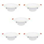 Fybros White Silvio Plus Led Junction Box Ceiling Indoor Lights For Home - 9 Watts, 5 Pc